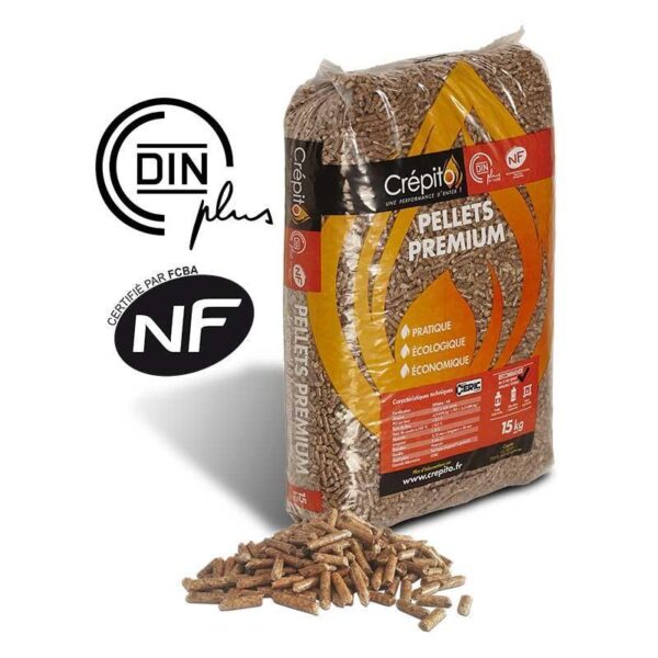 Crépito-Holzpellets (Palette mit 72 Säcken - 1080 kg)