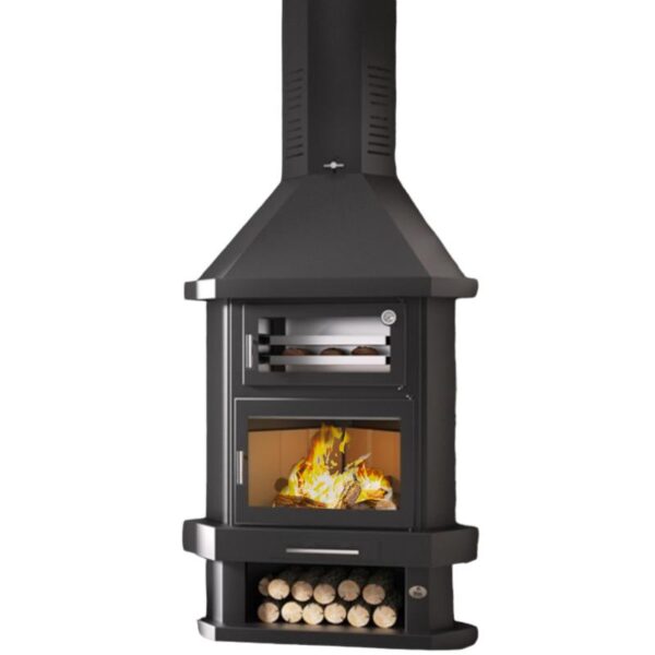 Eckkamin mit Backofen - FIREMATIC New York 10 bis 13 kW