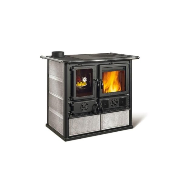 Holzherd aus Naturstein - LA NORDICA Rosa Sinistra Reverse 9,5 kW