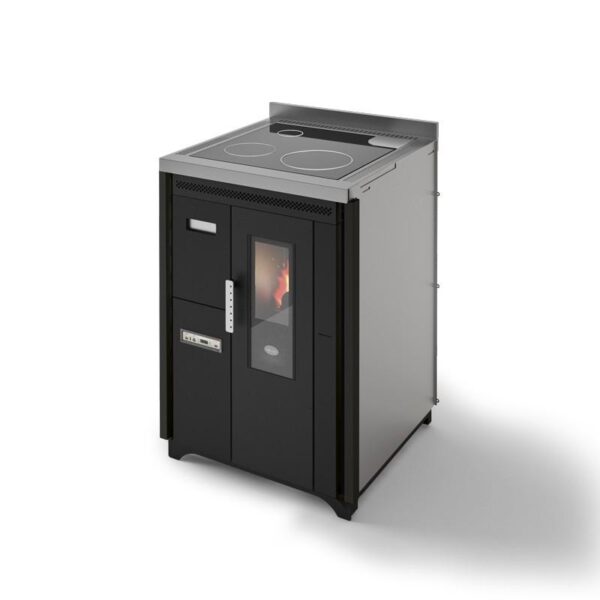 Eingebauter belüfteter Pelletofen - EVACALOR Nina 7,5 kW