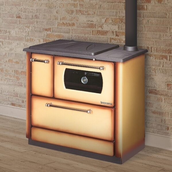 MODERNA Cucina Luxe Cappuccino 9 kW Holzofen