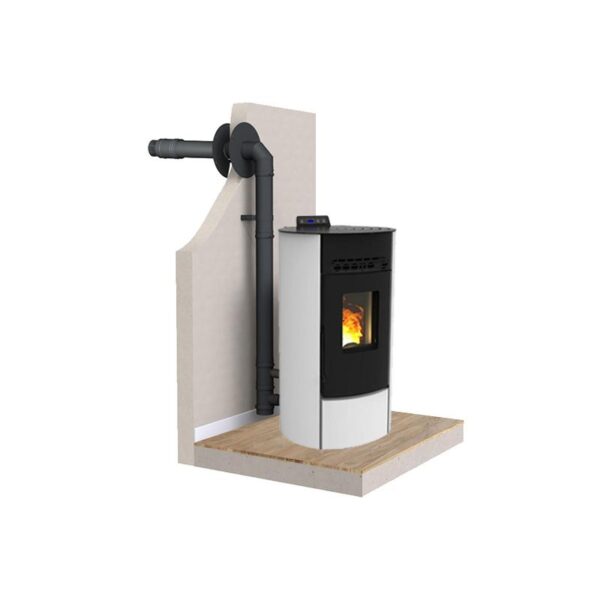 PACK R9 FIREMATIC runder Pelletofen + Dinak Saugnapf-Set