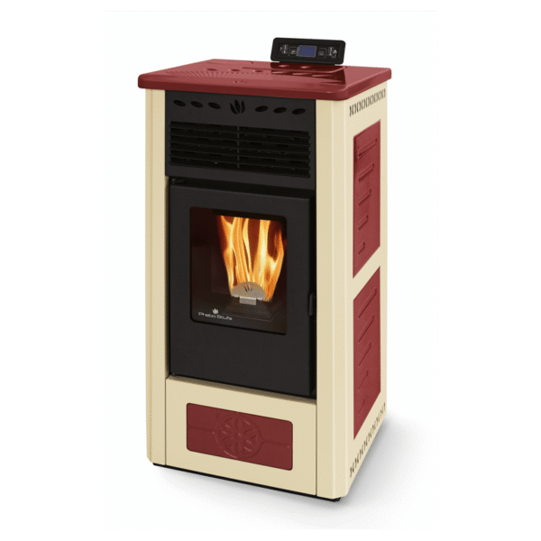 Wasserdichter, belüfteter Keramik-Pelletofen – ORIGINAL PHEBO Gea – H Bicolor 10 kW