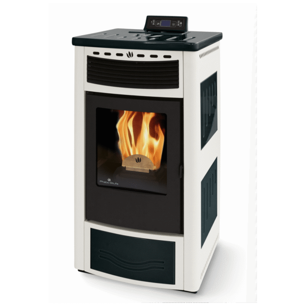Belüfteter Keramik-Pelletofen - ORIGINAL PHEBO Maia Bicolore 14 kW