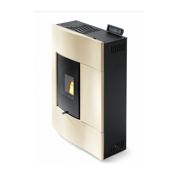 Extra flacher, belüfteter Pelletofen aus Keramik – ORIGINAL PHEBO Chimera 5 kW